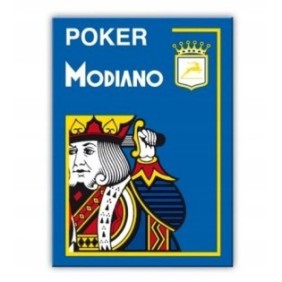 Carte da poker, Modiano, Plastica, Blu/Bianco