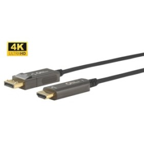 Cavo ottico Premium, MicroConnect, DP 1.4 - HDMI 2.0, Nero, 10 m
