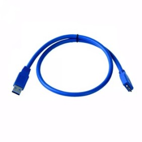 Cavo per disco rigido esterno da USB 3.0 A a USB Micro B, lunghezza 0,5 m, blu