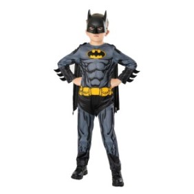 Costume di carnevale per bambini Batman con maschera 3D, 5-6 anni, 116 cm
