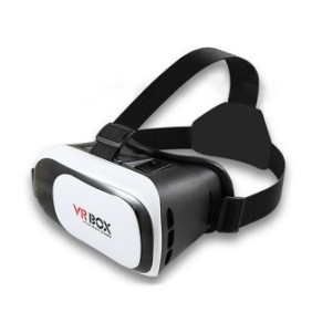 Occhiali VR 3D Smartphone 3.5-6.3", Con telecomando Bluetooth, Android, iOS, 90°, Bianco