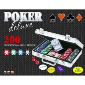 Set da poker, Bianco, 200 fiches, Multicolor