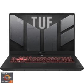 ASUS TUF A17 FA707NU Laptop da gioco con processori AMD Ryzen™ 7 7735HS fino a 4,70 GHz, 17,3", Full HD, IPS, 144 Hz, 16 GB, SSD sì 512 GB, NVIDIA® GeForce RTX™ 4050 6 GB GDDR6, senza sistema operativo , Jaeger Gray