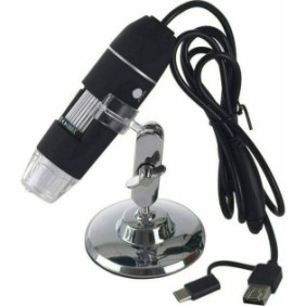 Microscopio digitale, USB, 50-1000x, Nero