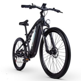 Bicicletta elettrica Shengmilo S26, motore 500 W, batteria Samsung 48V17,5 Ah, 27,5 pollici, nera