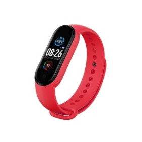 Smartwatch, braccialetto fitness, N5, rosso