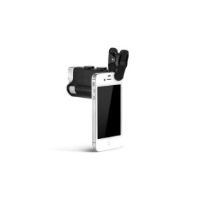 Microscopio tascabile, KONUS, Lente d'ingrandimento KONUSCLIP, 60-100x, Per smartphone, Nero
