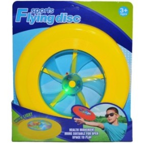 Disco volante con luci - Frisbee 22 cm, Giallo