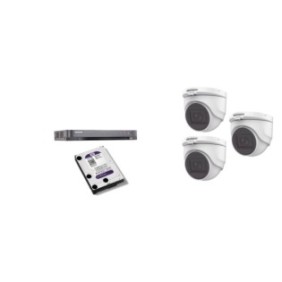 Kit di videosorveglianza Hikvision 5MP, con 3 telecamere interne da 5MP e HDD MK421 da 1 TB