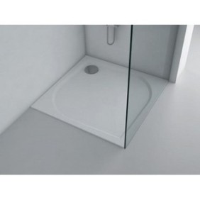 Piatto doccia quadrato Romstal Artemis 80MM0007, composito, 90x90x3cm, Bianco opaco