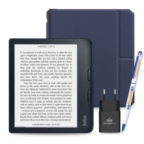 Set lettore eBook, Kobo, Libra 2, 7 pollici, 32 GB, blu scuro