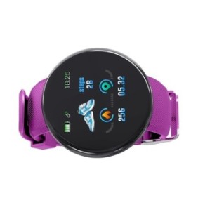 Bracciale fitness EDAR, OLED da 1,3 pollici, Bluetooth 4.0, monitoraggio della pressione sanguigna, pulsazioni, ossigenazione del sangue, impermeabile IP65, viola