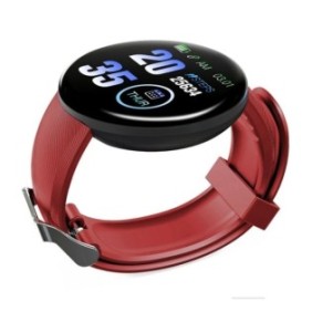 Bracciale fitness EDAR, OLED da 1,3 pollici, Bluetooth 4.0, monitoraggio della pressione sanguigna, pulsazioni, ossigenazione del sangue, impermeabile IP65, rosso