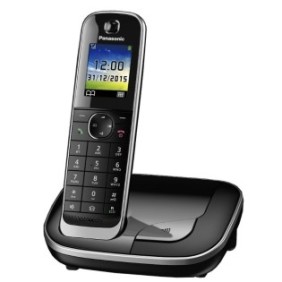 Telefono digitale cordless Panasonic, display a colori, nero