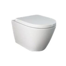 Set WC sospeso Resort Rimless con coperchio soft-close - Rak Ceramics