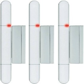 Set di 3 sensori di contatto Olympia, magnetici, LED, bianchi