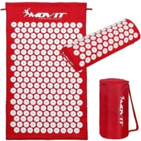 Tappetino per agopressione, MOVIT®, con cuscino 75x44 cm, rosso