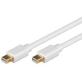 Cavo Mini DisplayPort, maschio - maschio, connettori oro, 1 m, doppia schermatura, bianco, PremiumCord