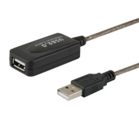 Estensioni porte, Savio, USB AM-USB AF, 10 m, Nero