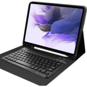 Cover tastiera tablet, Strado, compatibile con Samsung Galaxy Tab S8 Ultra X900/ X905, ecopelle, Bluetooth, Nero