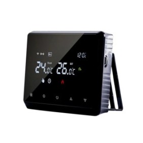 Termostato ambiente intelligente Smart WiFi, ricevitori compatibili con impianti a gas, compatibile Tuya/SmartLif, Nero