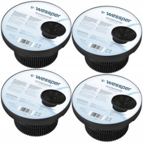 Set di 4 filtri per cappa, Wessper, Carbon, Nero