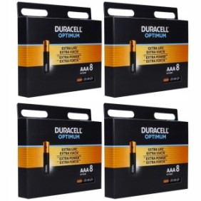 Set batterie alcaline LR3, Duracell, 1,5 V, AAA, 32 pz