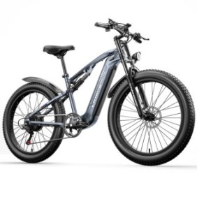 Bicicletta elettrica Shengmilo MX05, motore BAFANG1000W, batteria Samsung 48V17.5AH, freno a disco meccanico, grigio