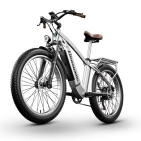 Bicicletta elettrica Shengmilo MX04, motore BAFANG1000W, batteria Samsung 48V15AH, freno a disco meccanico, argento
