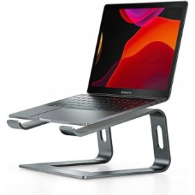 Supporto per laptop, alluminio, 10-16 pollici, grigio
