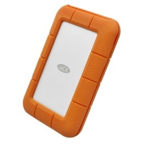 Disco rigido esterno, LaCie, SSD da 2 TB, USB, arancione/bianco