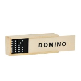 Domino, 28 tessere, Legno, 3+ anni, Nero/Bianco