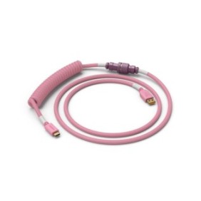 Cavo per tastiera meccanica Glorious Coiled Cable USB-A - USB-C, Pixel Pink