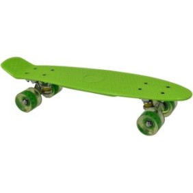 Penny Board Wertcraft per bambini, ruote in silicone, 55 cm, verde
