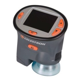 Microscopio, CELESTRON, LCD digitale portatile, 3,5-50-225x, con illuminazione LED, grigio