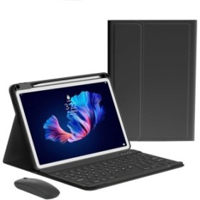 Cover per tastiera e mouse wireless, Bluetooth, Sigloo, compatibile con tablet Lenovo P12 Pro, 12,6 pollici, Nero