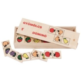 Gioco domino, Fakopancs, Legno, frutta, Multicolor