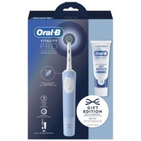 Spazzolino elettrico + dentifricio, Oral-B, Vitality PRO X Clean, Blu
