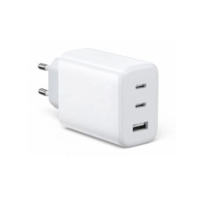 Caricabatterie Super Fast Charge 3in1 porte USB-C/TYPE-C USB-A 65W bianco
