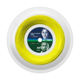 Connessione Yonex Poly Tour Pro 125, 1,25 mm, rotolo da 200 m, colore giallo