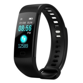 Orologio braccialetto fitness intelligente, funzioni smartwatch, monitoraggio della salute, eleganza, unisex, colore nero, codice BF-D0N