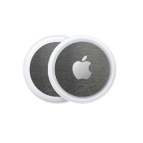 Set pellicola skin SILKASE per Apple Airtag, fronte-retro, colore grigio