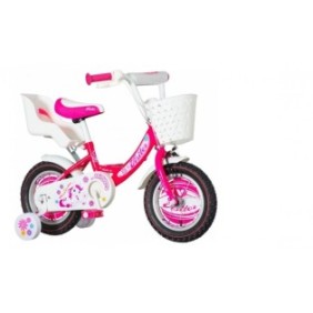 Bicicletta per bambini - Pony, 12", Bianco/Rosa