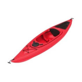Kayak per una persona, lungo 3,05 metri, rosso