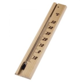 Termometro analogico, HAMA, legno, 20 cm, marrone