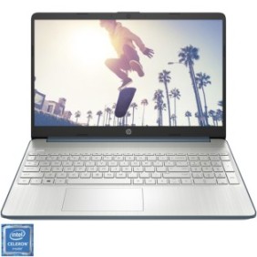 Laptop HP 15s-fq3014nq con processori Intel® Celeron® N4500 fino a 2,80 GHz, 15,6 FHD, DDR4 sì 8 GB, PCIe SSD sì 256 GB, scheda grafica Intel UHD, FreeDOS, blu abete