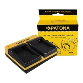 Caricabatterie doppio USB con piastre per batteria Samsung BP88A BP-88A IA-BP88A Patona