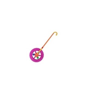 Giocattolo da spingere per bambini in plastica a forma di ruota, viola, 20 cm
