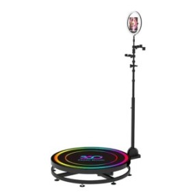 Piattaforma foto video selfie 360 ​​con bracci rotanti, led RGB, per eventi, marca JRH™, diametro 80 cm