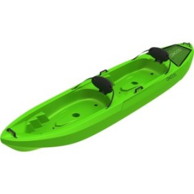 Kayak Sit on Top Tandem, Axoos, lungo 3,60 metri, verde